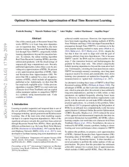 Optimal Kronecker-Sum Approximation of Real Time Recurrent Learning