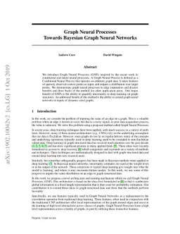 Graph Neural Processes: Towards Bayesian Graph Neural Networks