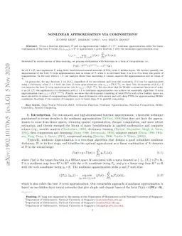 Nonlinear Approximation via Compositions