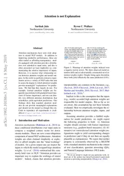 Attention is not Explanation