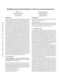 Reliable Deep Grade Prediction with Uncertainty Estimation