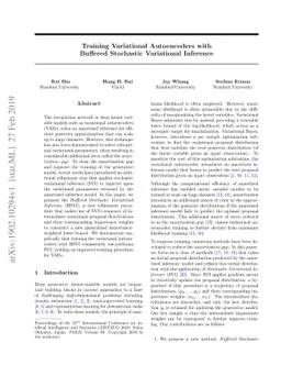 Training Variational Autoencoders with Buffered Stochastic Variational
  Inference
