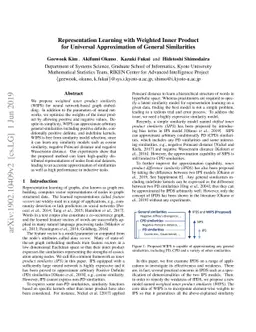 Representation Learning with Weighted Inner Product for Universal
  Approximation of General Similarities