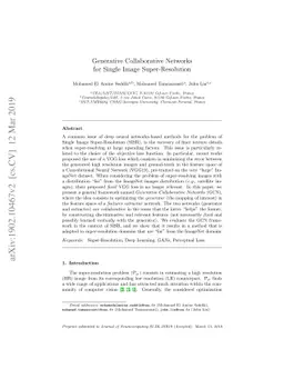 Generative Collaborative Networks for Single Image Super-Resolution