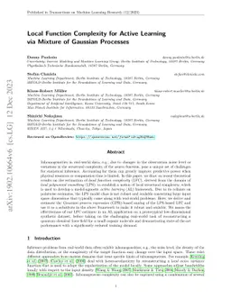 Local Function Complexity for Active Learning via Mixture of Gaussian
  Processes