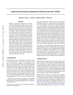 Improving Missing Data Imputation with Deep Generative Models