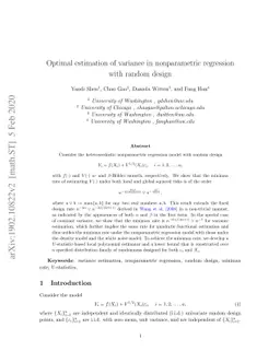 Optimal estimation of variance in nonparametric regression with random
  design