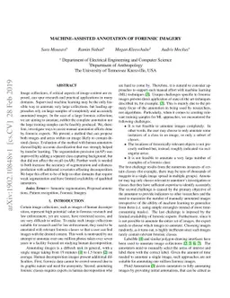 Machine-assisted annotation of forensic imagery