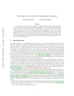 Real-time tree search with pessimistic scenarios