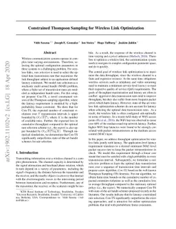 Constrained Thompson Sampling for Wireless Link Optimization