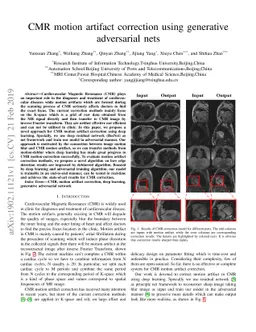 CMR motion artifact correction using generative adversarial nets