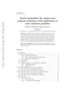 Oracle inequalities for square root analysis estimators with application
  to total variation penalties