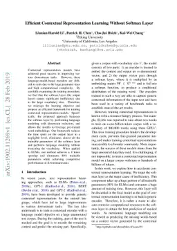 Efficient Contextual Representation Learning Without Softmax Layer