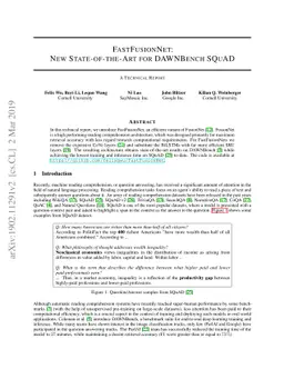 FastFusionNet: New State-of-the-Art for DAWNBench SQuAD