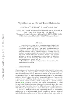 Algorithms for an Efficient Tensor Biclustering