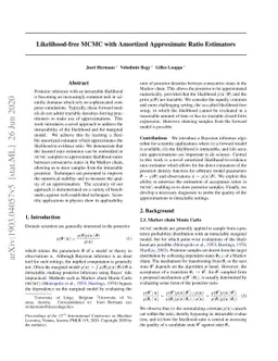 Likelihood-free MCMC with Amortized Approximate Ratio Estimators