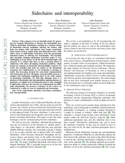 Sidechains and interoperability