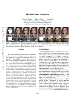Pluralistic Image Completion