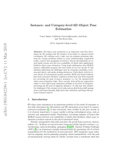 Instance- and Category-level 6D Object Pose Estimation