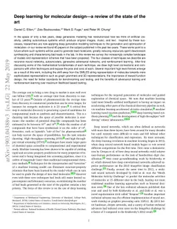 Deep learning for molecular design - a review of the state of the art