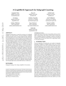 A GraphBLAS Approach for Subgraph Counting