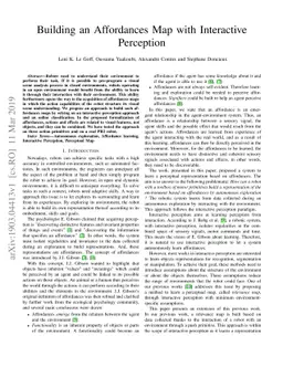 Building an Affordances Map with Interactive Perception