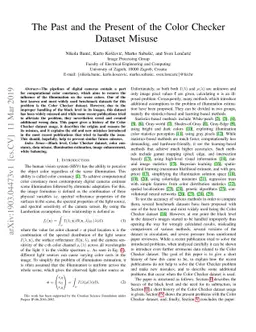 The Past and the Present of the Color Checker Dataset Misuse