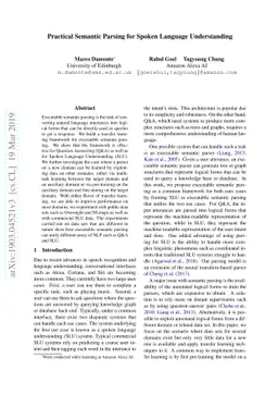Practical Semantic Parsing for Spoken Language Understanding