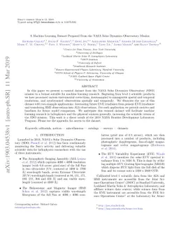 A Machine Learning Dataset Prepared From the NASA Solar Dynamics
  Observatory Mission