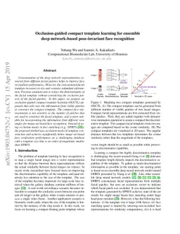 Occlusion-guided compact template learning for ensemble deep
  network-based pose-invariant face recognition