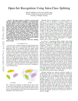 Open-Set Recognition Using Intra-Class Splitting