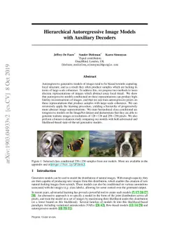 Hierarchical Autoregressive Image Models with Auxiliary Decoders
