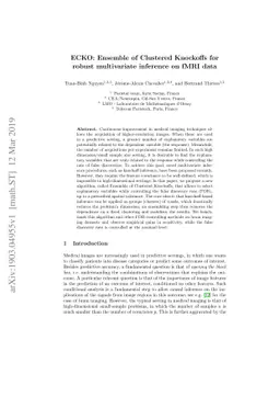 ECKO: Ensemble of Clustered Knockoffs for multivariate inference on fMRI
  data