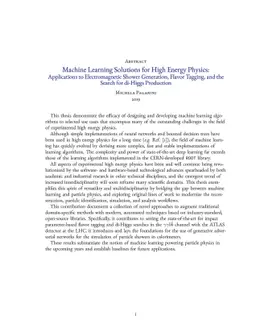 Machine Learning Solutions for High Energy Physics: Applications to
  Electromagnetic Shower Generation, Flavor Tagging, and the Search for
  di-Higgs Production