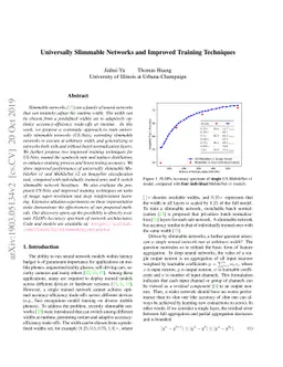 Universally Slimmable Networks and Improved Training Techniques