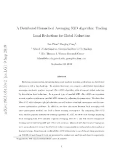 A Distributed Hierarchical SGD Algorithm with Sparse Global Reduction