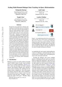 Scaling Multi-Domain Dialogue State Tracking via Query Reformulation
