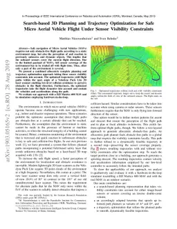 Search-based 3D Planning and Trajectory Optimization for Safe Micro
  Aerial Vehicle Flight Under Sensor Visibility Constraints