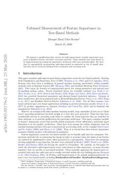 Unbiased Measurement of Feature Importance in Tree-Based Methods