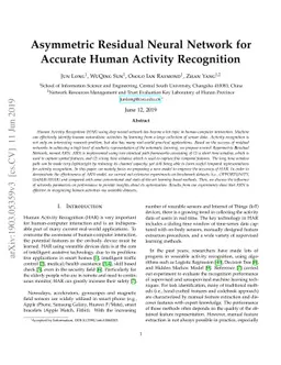 Asymmetric Residual Neural Network for Accurate Human Activity
  Recognition