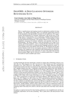 DeepOBS: A Deep Learning Optimizer Benchmark Suite