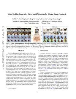 Mode Seeking Generative Adversarial Networks for Diverse Image Synthesis