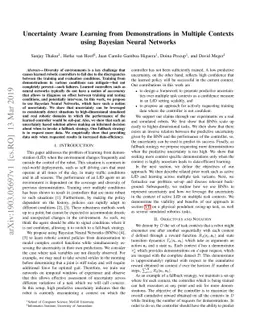 Uncertainty Aware Learning from Demonstrations in Multiple Contexts
  using Bayesian Neural Networks