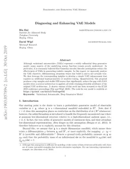 Diagnosing and Enhancing VAE Models