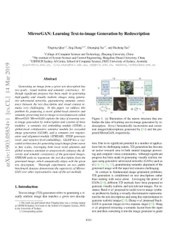 MirrorGAN: Learning Text-to-image Generation by Redescription