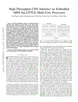 High-Throughput CNN Inference on Embedded ARM big.LITTLE Multi-Core
  Processors
