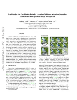Looking for the Devil in the Details: Learning Trilinear Attention
  Sampling Network for Fine-grained Image Recognition