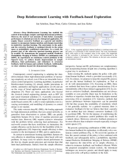 Deep Reinforcement Learning with Feedback-based Exploration