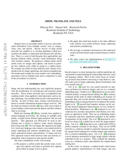 Show, Translate and Tell