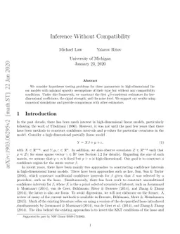 Inference Without Compatibility